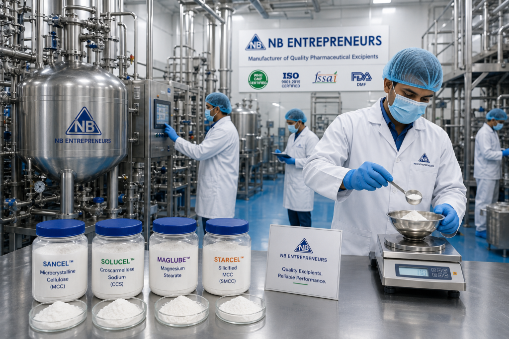 Pharmaceutical Excipient Manufacturer in India with GMP Certified Production